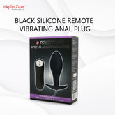 it'spleaZure black vibrating anal plug with 12 modes and wired remote